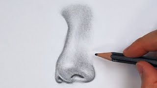 How to Draw a ¾ Nose - EASY