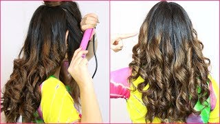 बालों को CURL करने का कौन सा तरीका सबसे अच्छा है ? How To Curl Using Hair Straightener | Anaysa