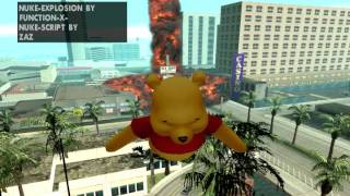 GTA SA San Andreas Winnie The Pooh + Nuke Bomb Mod