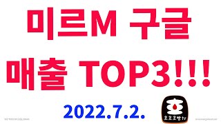 위메이드 미르M 구글플레이 매출3위 TOP3 등극 (2022.7.2)#위메이드#미르M#구글플레이#구글플레이매출#구글플레이매출3위#미르M매출#모바일인덱스#미르M매출순위