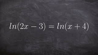 Solving logarithmic equations