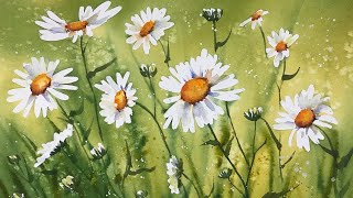 How To Paint Daisies In Watercolour Step By Step Tutorial