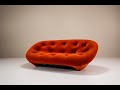 Ploum Sofa by Ligne Roset in Rusty Orange Velvet Upholstery