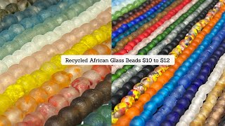 Recycled African Glass Bead Strands $10 to $12