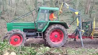 chantier de 4 m avec le Fendt 610ls remorque grue