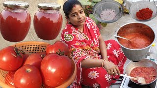 বাড়িতেই আপনারা এবার পারফেক্টভাবে টমেটো সস বানিয়ে ফেলতে পারবেন,সারা বছর ধরে ফ্রিজে রেখে দিতে পারবেন