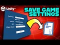 How to Save Game Settings in Unity as JSON