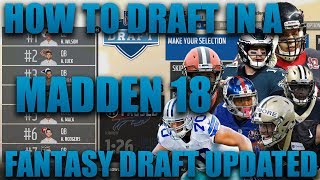 How To Draft In A Fantasy Draft Franchise Updated! Madden 18 Fantasy Draft Franchise Tutorial!