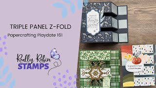 Triple Panel Z-Fold | Papercrafting Playdate 161