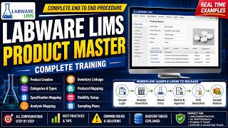LabWare LIMS Product Master Complete Training | End to End Configuration | Real Time Workflow