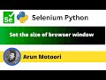 Set the size of a window (Selenium Python)