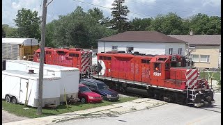 4K RAILREEL Ontario Southland Railway OSR 1591 8235 Beachville Ontario June 29 2021