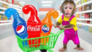 Bibo Monkey Go Shopping Honey Jelly at the Supermarket and Swim in the Pool | KUDO ANIMAL BIBO