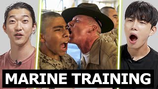 Korean Soldiers React to U.S Marine Corps Training