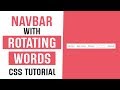 Navbar With Rotating Words Link Hover Effect CSS | CSS Link Hover Effects | CSS Tutorial