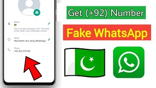 Create Fake WhatsApp Account 2025 - How To Create Fake WhatsApp Account With Pakistani Number