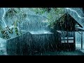 Thunderstorm Rain White Noise for Sleeping | Torrential Rain & Intense Thunder on Forest House