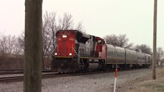 LHF CN SD70M-2 pulls CN Passenger Cars through Plainfield, IL 4/11/19