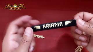 Cómo hacer una pulsera de hilo con el nombre de ARIANA, Perú Artes