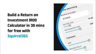 Build an ROI calculator for free