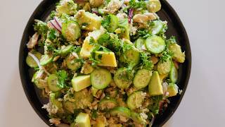 Healthy Cucumber Avocado Tuna Salad | Easy \u0026 Delicious Dinner Recipe!