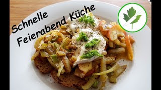 15 Minuten Küche - Fenchel mit Apfel und Ziegenkäse / schnelle Rezepte