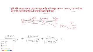 মিশ্র বা অসমান নগদ প্রবাহের বর্তমান মূল্য নির্ণয় | অর্থের সময়মূল্য | | Finance 1st Paper | HSC