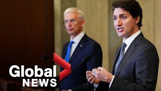 Trudeau, Latvia's PM Kariņš appear to signal shift in NATO's strategic vision | FULL