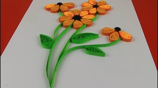 DIY Projects #51 / quilling flowers / How to Make Origami Flowers / Room Decor With Quilling Paper