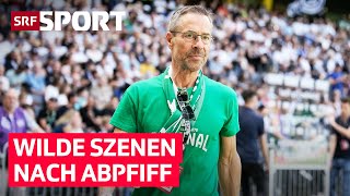 Matthias Hüppi hindert Chaoten an Platzsturm | SRF Sport
