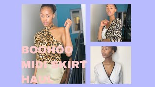 HOW TO STYLE BIAS CUT MIDI SKIRTS | BOOHOO MIDI SKIRTS HAUL | STYLE - ON HAUL