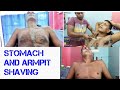 STOMACH AND ARMPIT SHAVING | MASTER DEBA | MODEL NARU