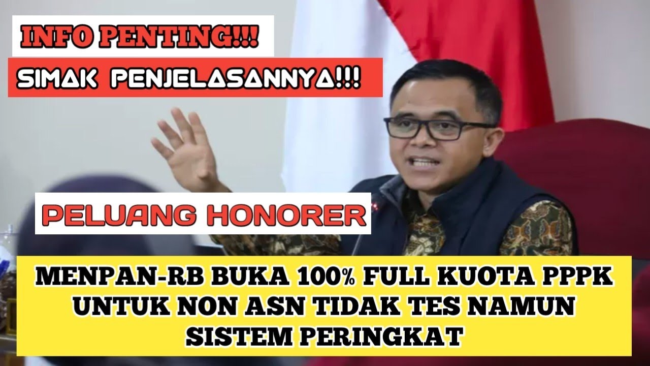 INFO PENTING!!! HONORER DIANGKAT PPPK BERDASARKAN PENILAIAN PERINGKAT ...