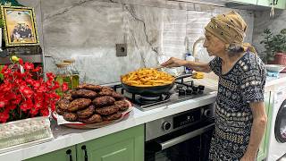 Traditional Crispy French Fries and Meatball Recipe | Grandma's Kitchen