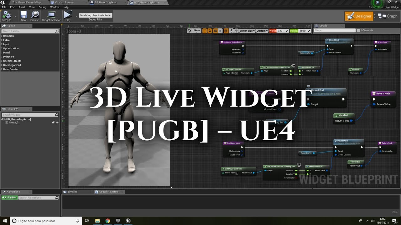 3D Live Widget [PUGB] - Tutorial UE4 - YouTube