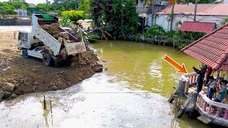 O.M.G.!! Continue​ Updated Project Pour Large Stones Into Pond Delete Water Dump Truck 5t KOMAT'SU