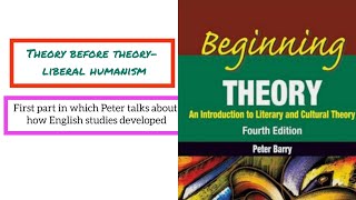 Peter Barry II Theory before theory - liberal humanism II Essay II  first part #shorts #viral