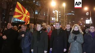 Protest in Skopje over name change, economy