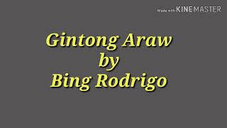 Gintong araw Song By Bing Rodrigo with lyrics