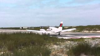 Take off and landing in helgoland duene (EDXH)