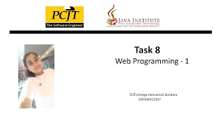 Task 8 | Web Programming -1 | Java Institute