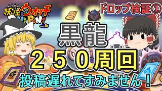 【ぷにぷに】黒龍250周回ドロップ検証①