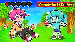 EM BÉ YUMMIE ZOMBIE ĐƯỢC HIHA NHẬN NUÔI TRONG MINECRAFT*YUMMIE EM BÉ ZOMBIE 🥰❤️