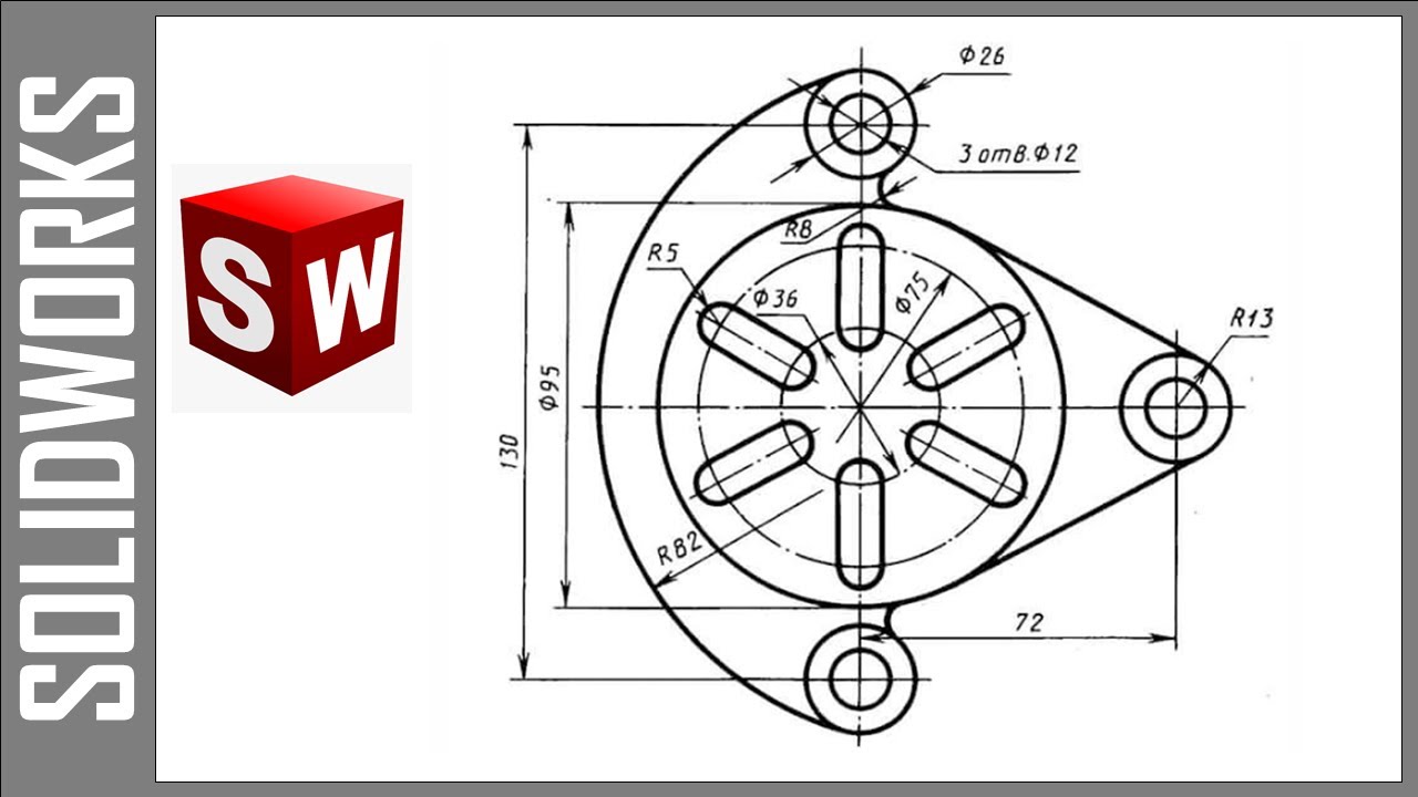 Solidworks 2d Sketch 4 Youtube Solidworks 2d Sketch 4 Youtube