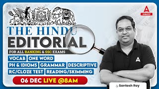 The Hindu Editorial Analysis | The Hindu Vocabulary by Santosh Ray | Bank, SSC & Railway Exams