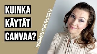 Kuinka käytät canvaa? Tutorial aloittelijoille