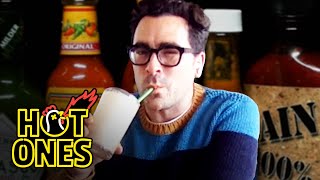 Dan Levy Gets Panicky While Eating Spicy Wings | Hot Ones