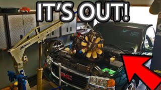 Slammed Sierra 4.3 to 5 3 swap Part 3 (Engine Removal)