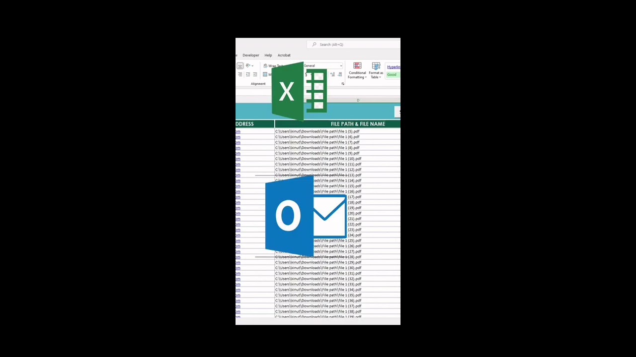 Send Multiple Emails with Personalized Attachments Using Excel and Outlook Only #shorts