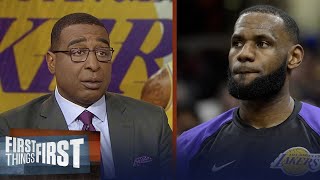 Cris Carter thinks Lakers should sit LeBron for the rest of the season | NBA | FIRST THINGS FIRST